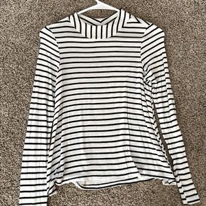 Black and white striped long sleeve shirt